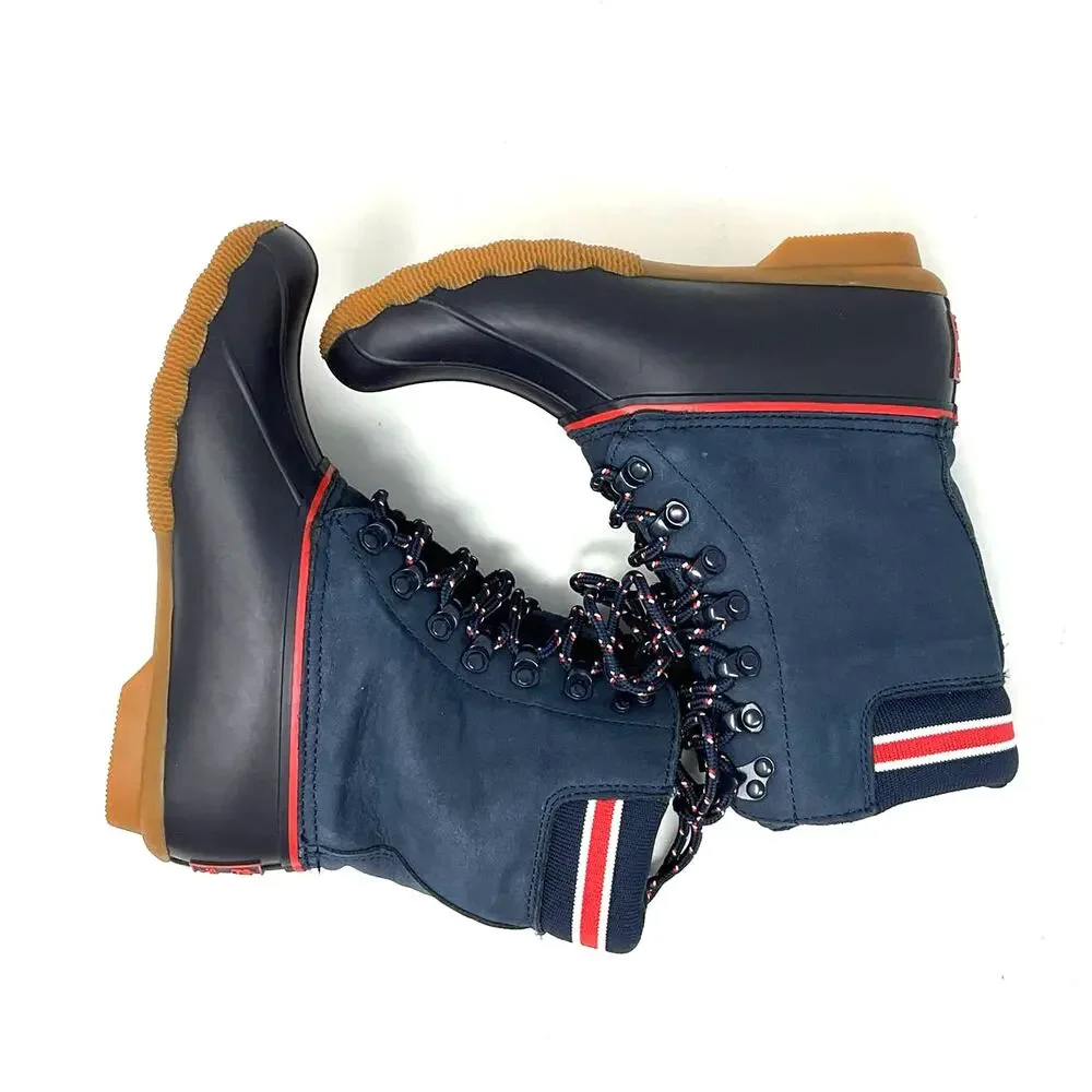 Goop‎ X Sperry Saltwater Limited Edition Blue Rain Boots Women's Size 6M